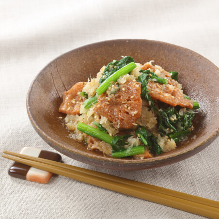 ほうれん草の胡麻和えなっと肉小鉢